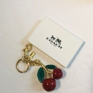 Coach Red Cherry Keychain Bag Charm